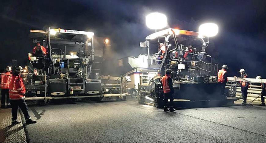 Renforcement de corps de chaussée et réfection  de revêtement sur l’A8 en 2019.