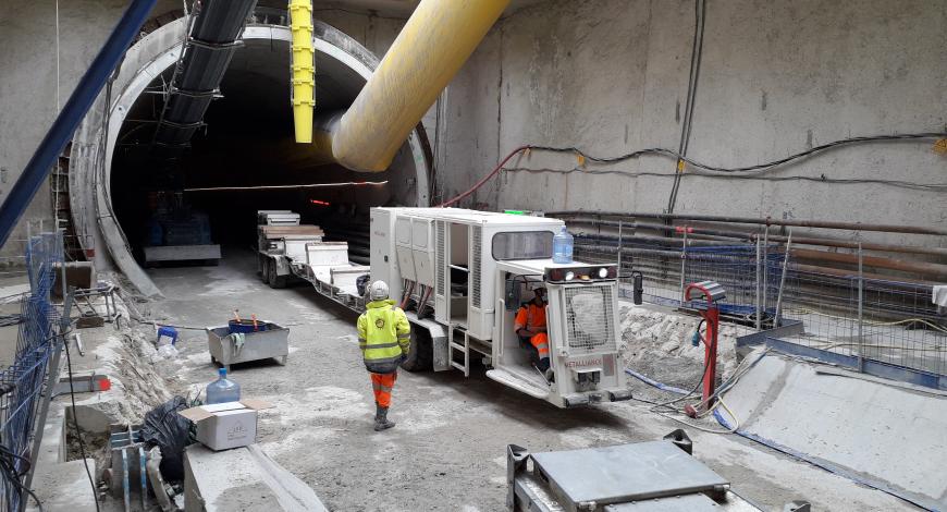 Travaux de la ligne 14, lot GC04 pour le projet du Grand Paris Express.