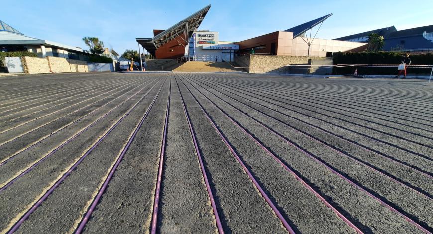 Power Road® sur le parking de la piscine de Saint-Pol-de-Léon (29)