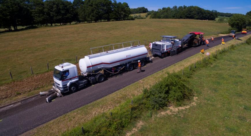 Chantier de retraitement Recytal-ARM sur la RD9 (CD39)