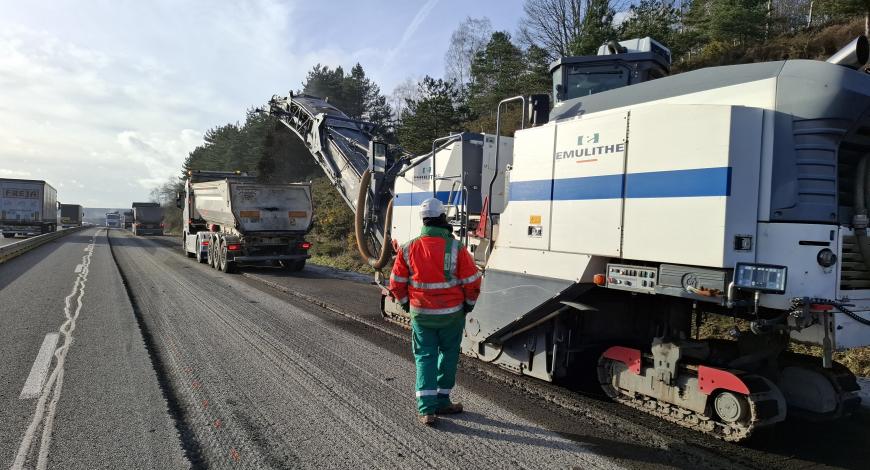 Chantier du démonstrateur sur l'A10