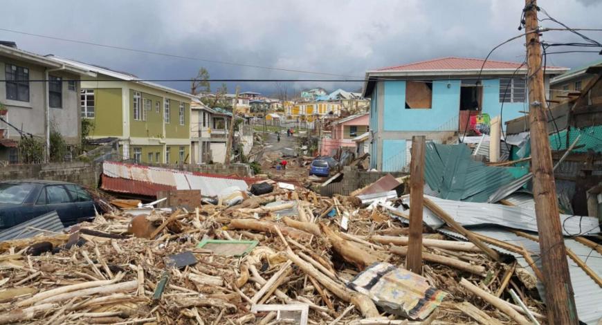 Dommages causés par l’ouragan Maria à Roseau, Dominique, le 20 septembre 2017. Dommages causés par l’ouragan Maria à Roseau, Dominique, le 20 septembre 2017.