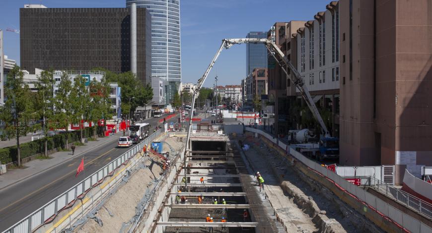 Chantier du quartier de Lyon Part-Dieu.