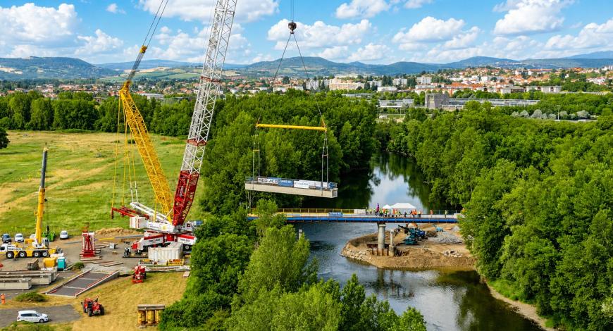 NGE est mobilisé pour remplacer la passerelle de l’Allier à Cournon-d’Auvergne