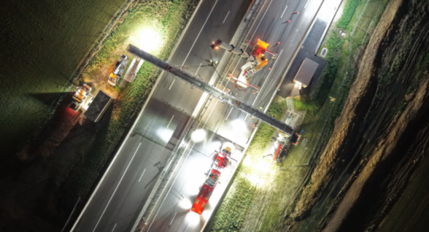 Installation d’un portique de péage en flux libre sur la commune d’Arthaz (Haute-Savoie)