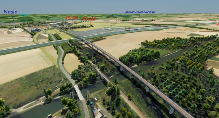 Eiffage remporte le marché des ouvrages ferroviaires pour le canal Seine-Nord Europe sur la ligne Amiens – Laon