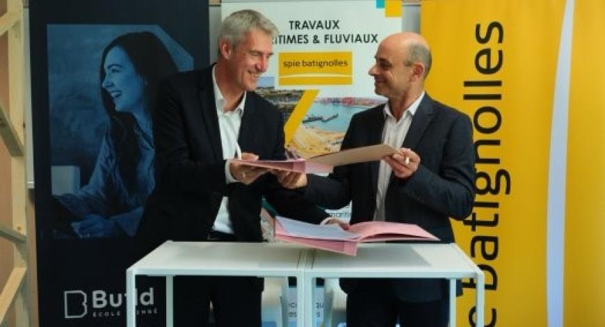 Jérôme Lebrun, directeur de Builders École d’ingénieurs, et Yves Stassen, directeur technique TP d’ETPO
