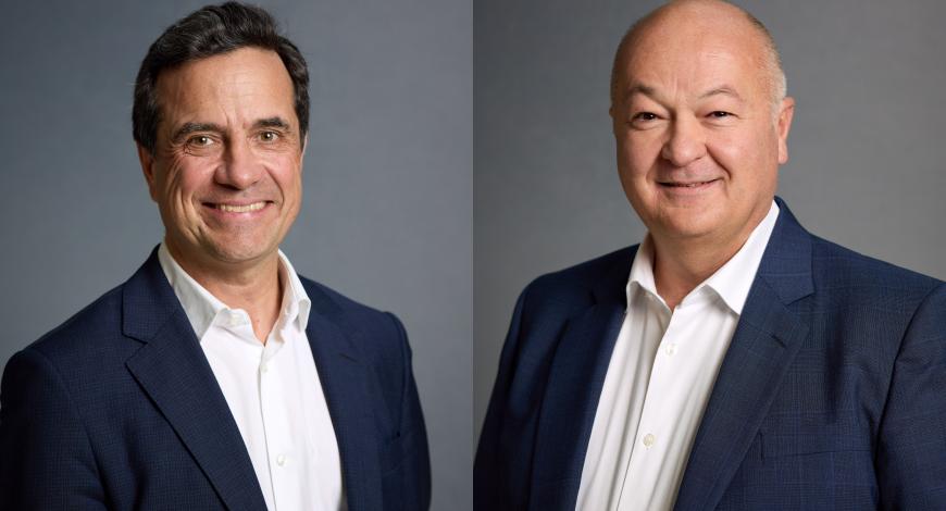 Jean Bernadet (à gauche) et Stéphane Perez (à droite), respectivement président et directeur général du groupe NGE