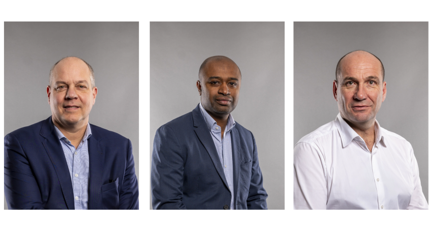 De gauche à droite : Laurent Noll, Nadjim Bacar Fadhuli et Alban Nicolini