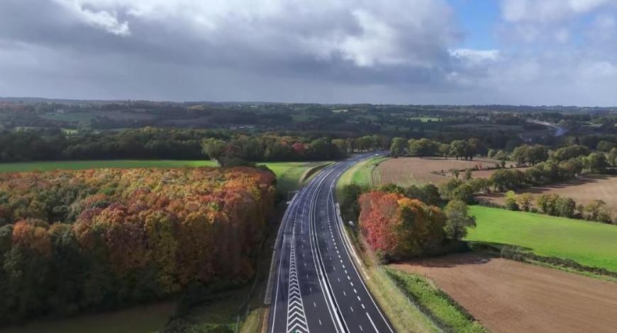 RN141 entre Roumazières-Loubert à Exideuil-sur-Vienne en Charente
