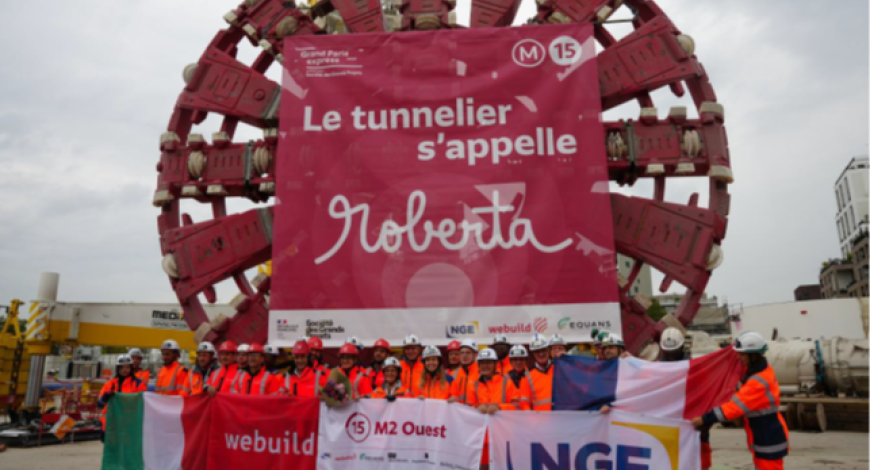 Le tunnelier reconditionné Roberta au service du Grand Paris Express