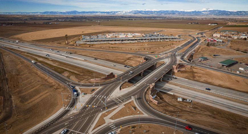 Conception et reconstruction de sections de l'Interstate 25, l’un des projets menés par RockSol