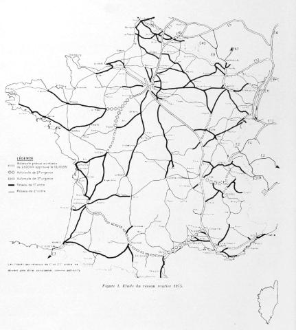 Programme d’aménagement du réseau routier français en 1960 Programme d’aménagement du réseau routier français en 1960