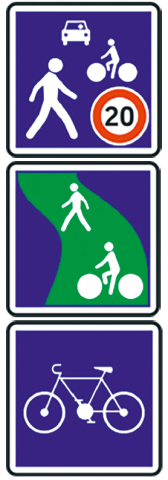 Panneaux de signalisation visant à encadrer la pratique cyclable Panneaux de signalisation visant à encadrer la pratique cyclable