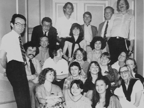 Équipe de l’agence Burson-Marsteller en 1979 (Françoise est au centre du 3e rang en partant du bas). Équipe de l’agence Burson-Marsteller en 1979 (Françoise est au centre du 3e rang en partant du bas).