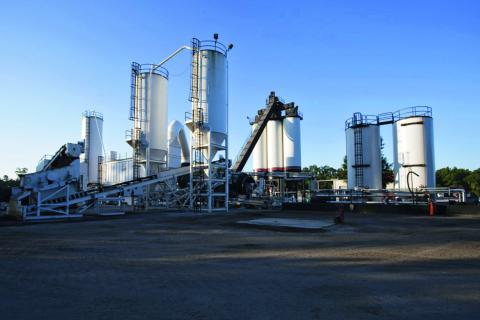 Usine d’enrobage à Garden City (Géorgie - États-Unis).