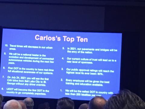 Les 10 objectifs de Carlos Braceras pour les prochaines années. Les 10 objectifs de Carlos Braceras pour les prochaines années.