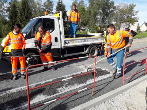 Le tronçon 1 en chantier. Le tronçon 1 en chantier.