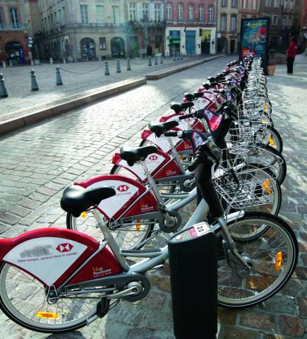 Les bornes de vélos en libreservice de Toulouse Métropole.