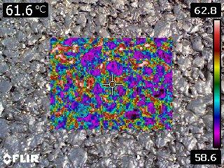 Température de surface de l’enrobé référence.