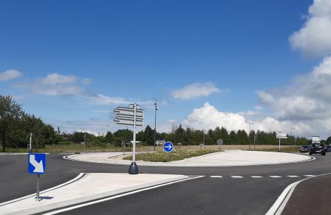 Giratoire à Velaine-en-Haye (Meurthe-et-Moselle)