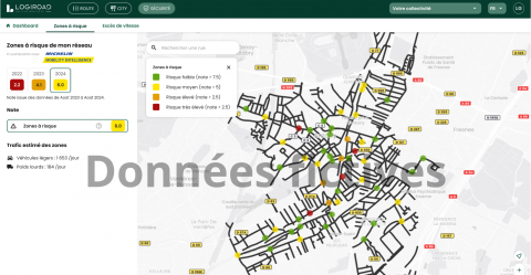 Localisation de zones où le risque d’accident est élevé 