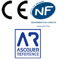 Logos CE, NF et ASCQUER REFERENCE