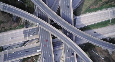 L’autoroute D4, au Texas (États-Unis).