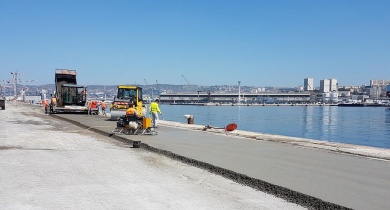 Les sédiments marins peuvent être valorisés dans des produits routiers à forte valeur ajoutée, comme le béton compacté routier.