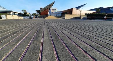 Power Road® sur le parking de la piscine de Saint-Pol-de-Léon (29)