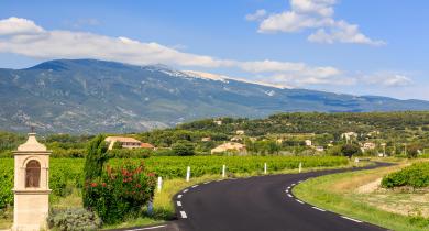 Réfection de la route d'accès au mont Ventoux, dans le Vaucluse.