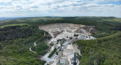 Vue globale d’un site de production de chaux