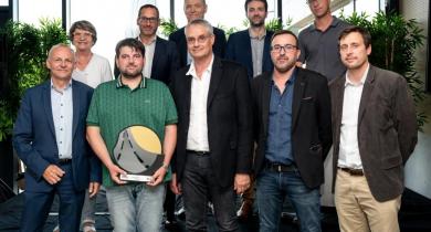 De gauche à droite et de haut en bas : Hervé Grosjean (APRR-AREA), Kevin Bertolasi (APRR-AREA), Philippe Piegay (COFEX-GTM), Nathalie Picard (APRR-AREA), Florent Pelizzari (DIADES), Paul Martin (COFEX-GTM), Didier Martinet (COFEX-GTM), Stéphane Cusset (CO