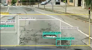Exemple d’analyse d'une voirie avec l’intelligence artificielle