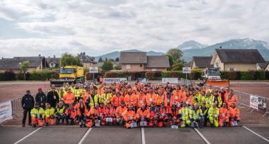 Participants au Championnat de France de chasse-neige 2024