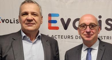 Fabien Vincentz (à gauche) et Jean-Yves Bourgois (à droite), respectivement président et délégué général d’Evolis