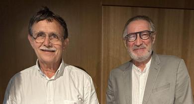 Bertrand Bedel (à gauche), président de la FIB, et Philippe Gruat (à droite), président de Builders École d’ingénieurs, ont signé une convention de partenariat pour une durée de trois ans.