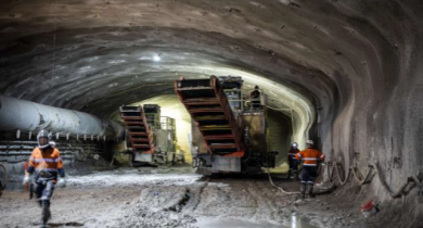 Construction en cours des tunnels de la phase 1 de l’autoroute M6