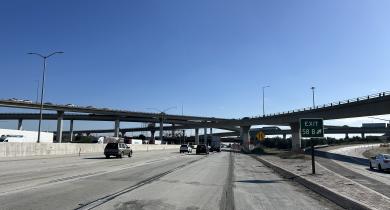 Vue de la section de l’I10 concernée par le projet