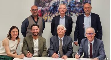 De haut en bas et de gauche à droite : A. Da Cunha (groupe Pierre Chuard), C. Blanc (Ingérop), C. Berthet (Ingérop), L. Weiss (groupe Pierre Chuard), A. Chuard (groupe Pierre Chuard), P. Chuard (groupe Pierre Chuard), Y. Metz (Ingérop)