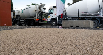 Hydromedia NewAir est un béton drainant et dépolluant de Lafarge France