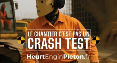 Campagne de sensibilisation de l’OPPBTP au risque de heurt engin-piéton