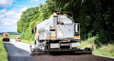 Chantier routier en Seine-et-Marne