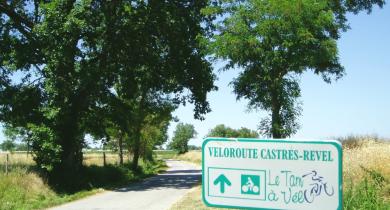 Véloroute Castres-Revel ou Véloccitanie V84. 