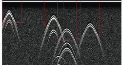 Détection automatique des hyperboles avec le modèle Yolo-4, sur des B-scans synthétiques à 900 MHz.
