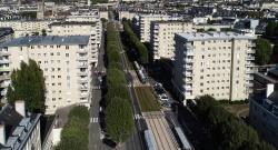 Aménagement du tramway de Caen en 2019.