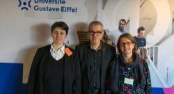 L’équipe de l’université Gustave Eiffel en charge de l’organisation des JTR 2021. De gauche à droite : Véronique Cerezo, Ferhat Hammoum, Marie-Line Gallenne.