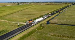 Chantier de la RD 758, à Villeneuve-en-Retz, en Loire-Atlantique.