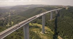 Chantier du viaduc de la Sioule sur l’A89.