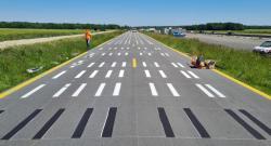 Site d’essai de la RN2 pour les produits de marquage routier